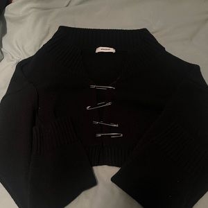 Danielle Guizio Safety Pin Cardigan